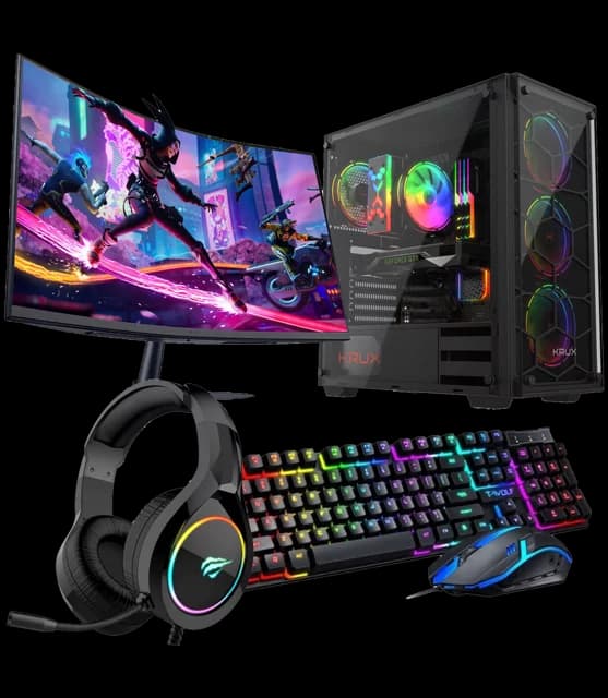 Gaming PC with RGB lighting